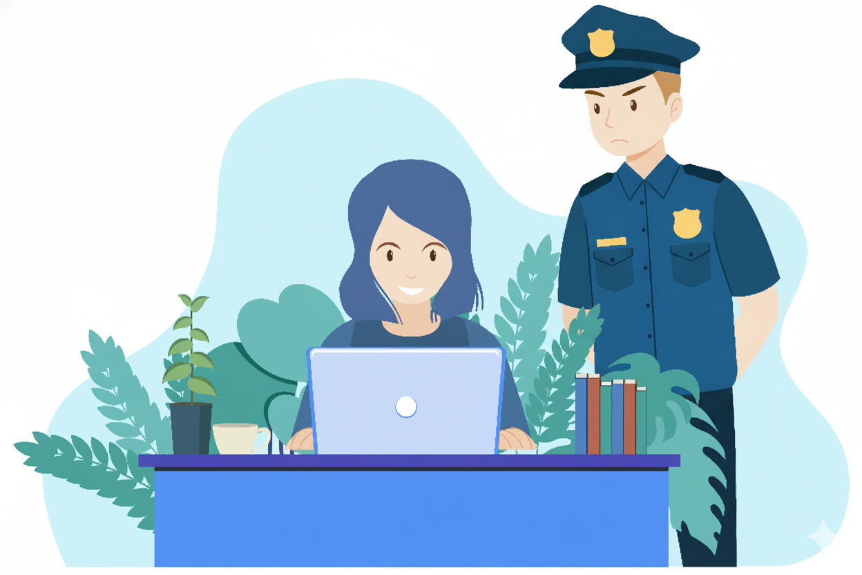 illustration perquisition de prompts